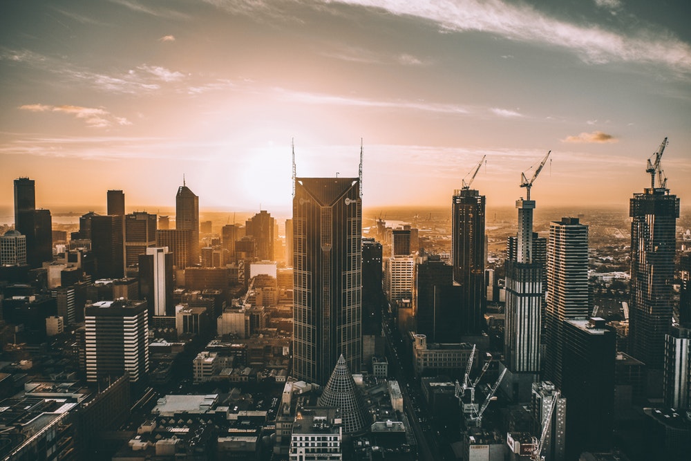 aerial photography of city building