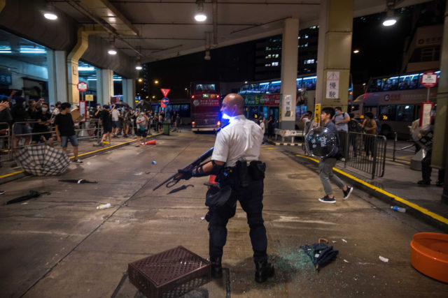 香港警署警長劉澤基。 （圖片來源：Billy H.C. Kwok/Getty Images)