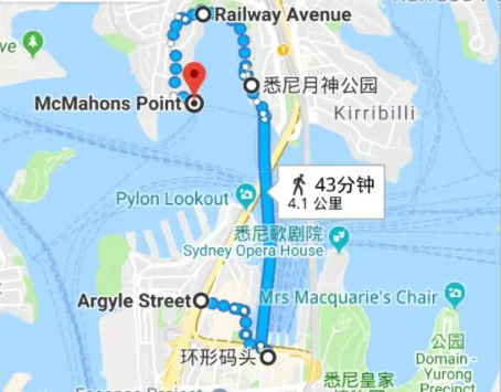 Circular Quay to Lavender Bay